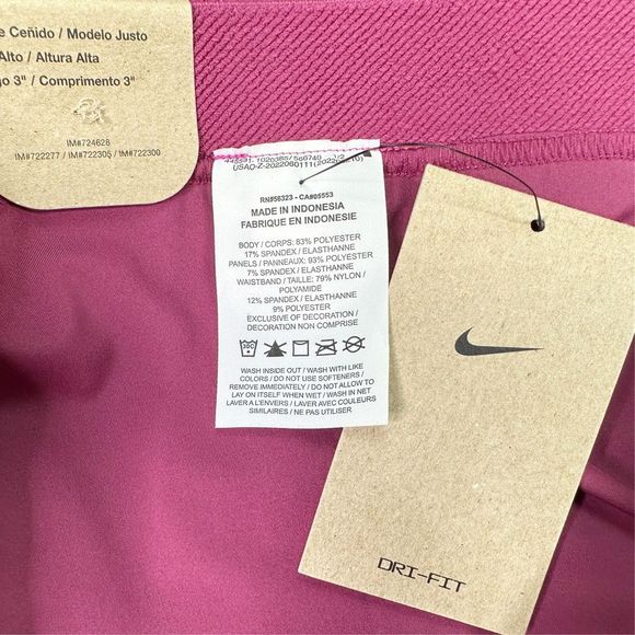 Nike Pro Dri-Fit Shorts - Size XXL - Rosewood / Active Fuchsia - Picture 7 of 8